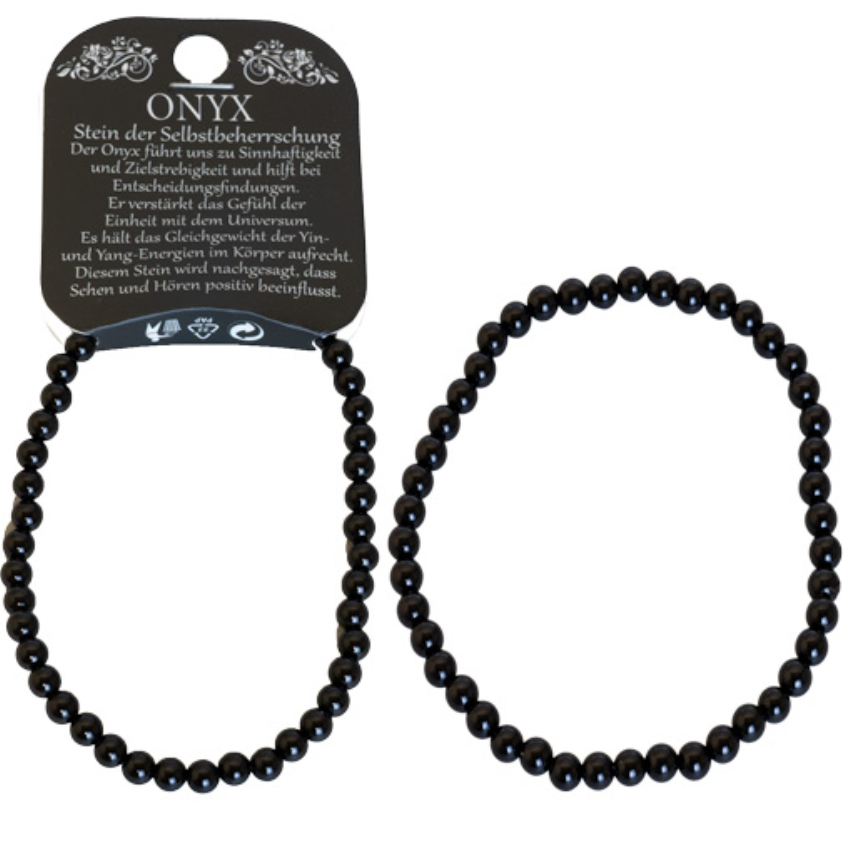 Naturedelstein Armband Onyx 190x4mm