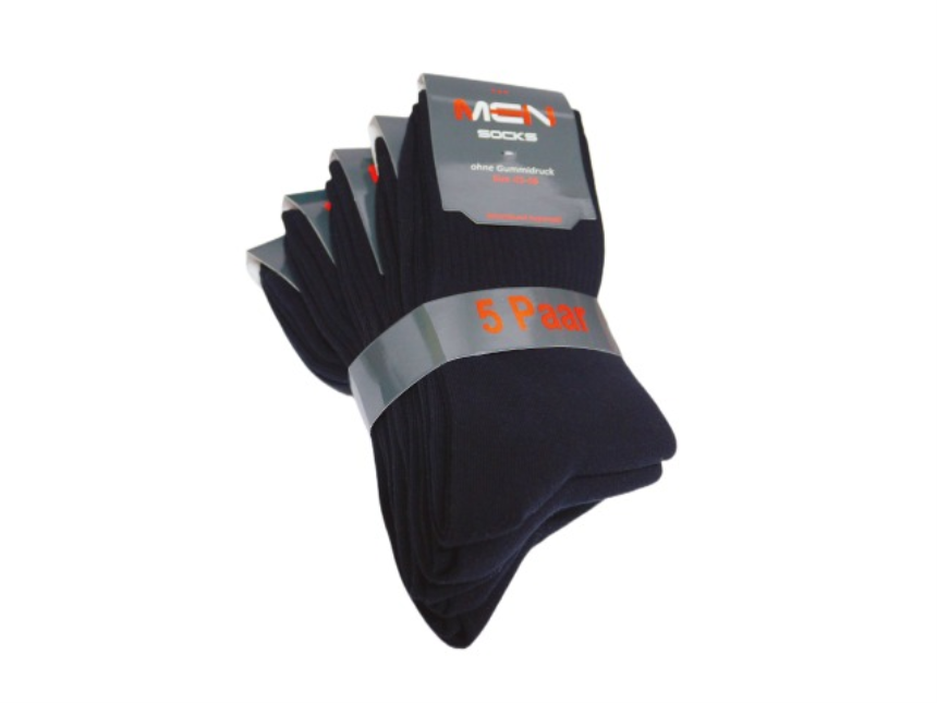 Socken Herren Freizeit 5er Pack schwarz