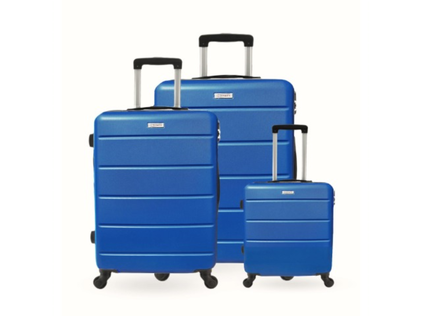 Hartschalen Koffer ABS 3-teilig Blau - mit klein f&amp;#252;r Easy Jet