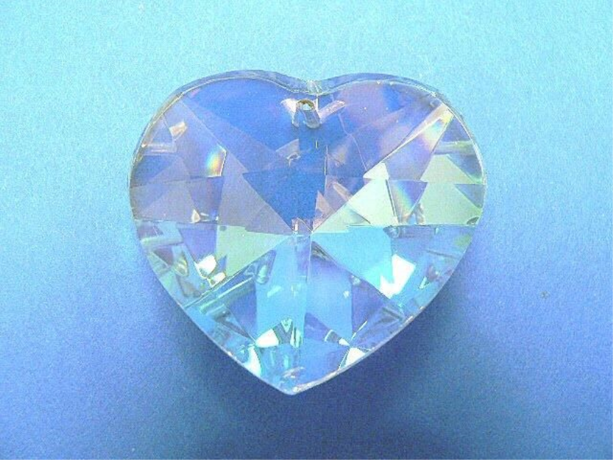 Kristallglas Herz 40mm farbig