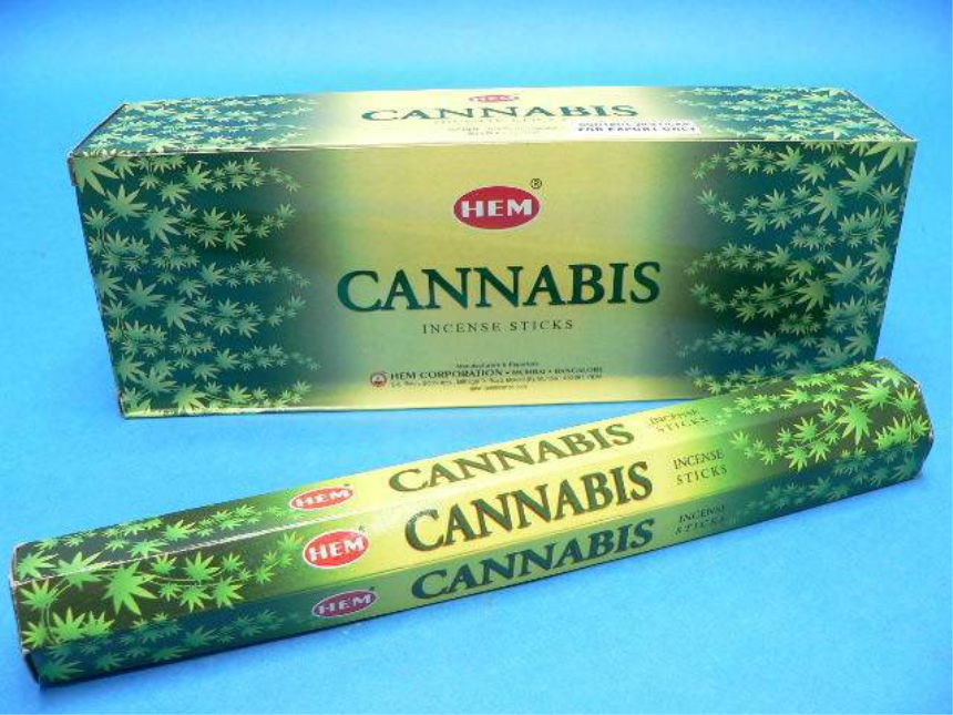 Räucherstäbchen HEM 6eckig 20sticks CANNABIS