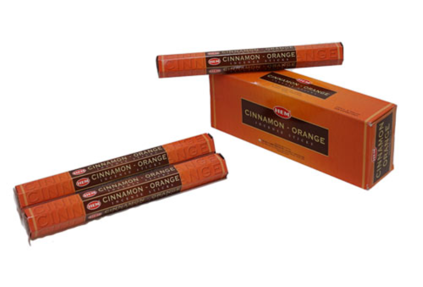 Räucherstäbchen HEM 6eckig 20sticks CINNAMON ORANGE