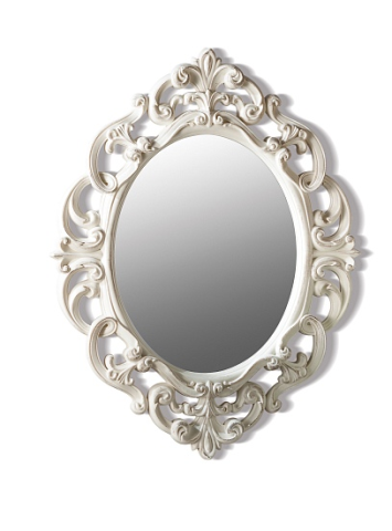 Spiegel weiss 31.5x39.5cm Kunststoff