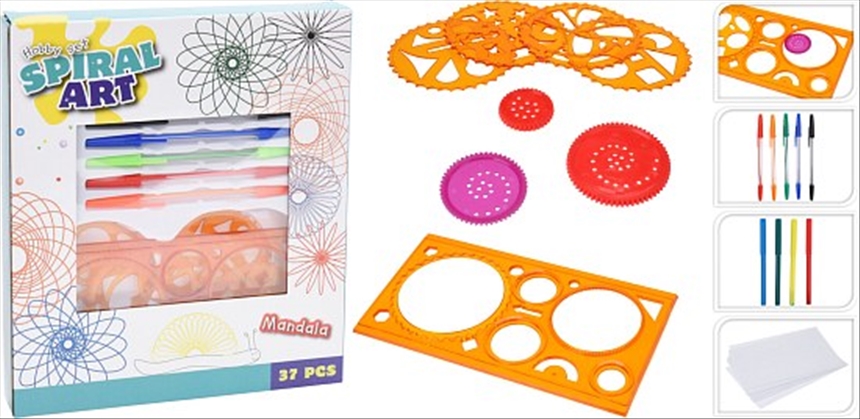 Malset mit Schablonen und Stiften 37tlg