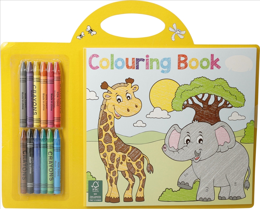 Malbuch mit Wachsmalstiften 13tlg