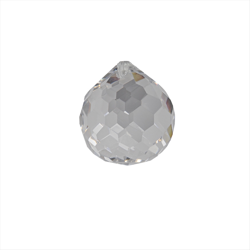 Kristallglas Kugel 40mm Sechseck-Facetten Bleifrei