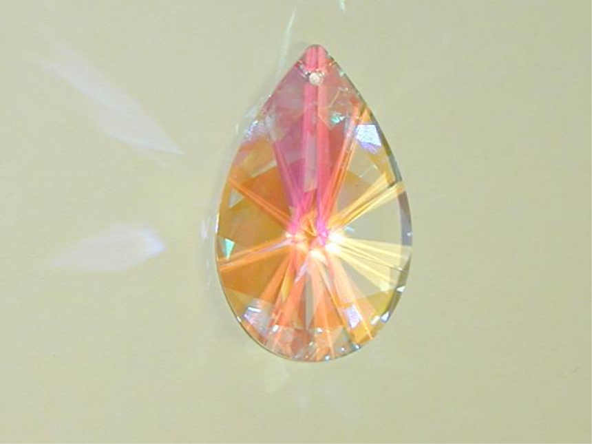 Kristallglas Mandel 50mm Stern-Schliff farbig