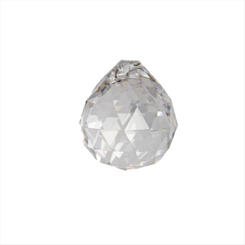 Kristallglas Kugel 20mm Dreieck-Facetten Bleikristall 30%