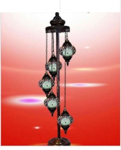 Lampe Mosaik stehend h132cm mit 5 Lampen T&amp;#252;rkei