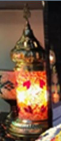 Lampe Mosaik Tisch Zylinderform h37cm Diam 8cm T&amp;#252;rkei