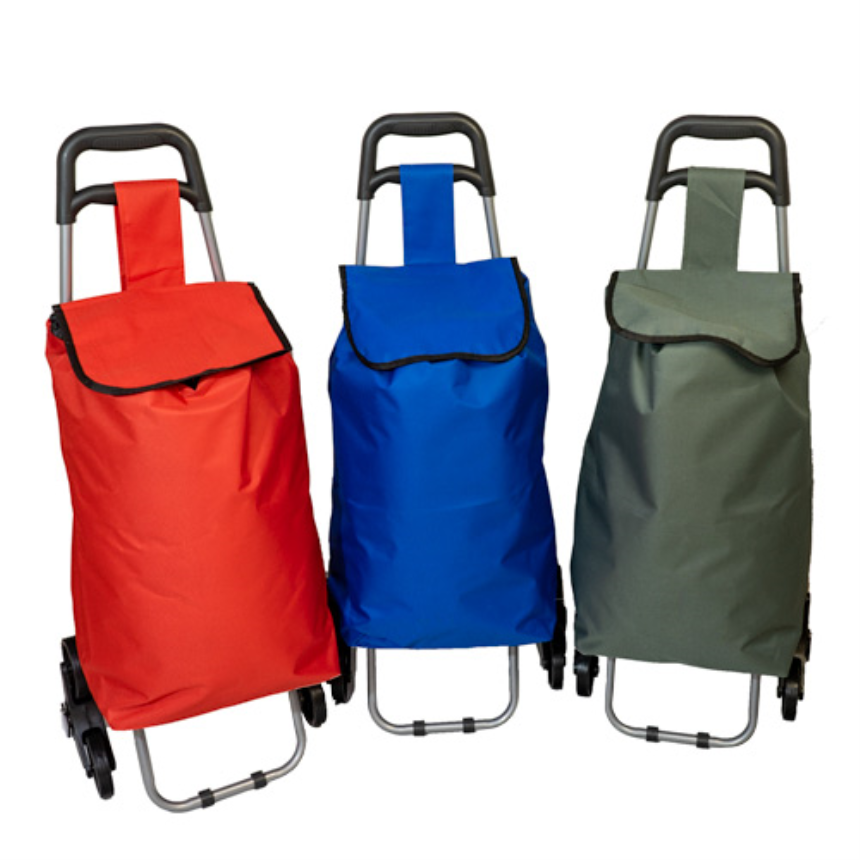 Einkaufswagen mit 3 R&amp;#228;dern f&amp;#252;r Treppe 95x35x28cm 37L max 25kg Tragewicht grey navy red 3ass