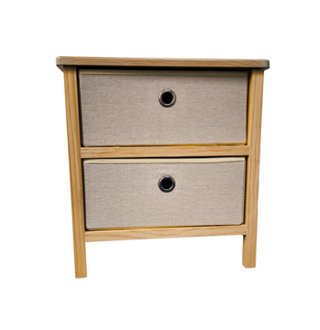 M&amp;#246;bel Nachttisch 2 Schubladen 40x43x85cm Holz