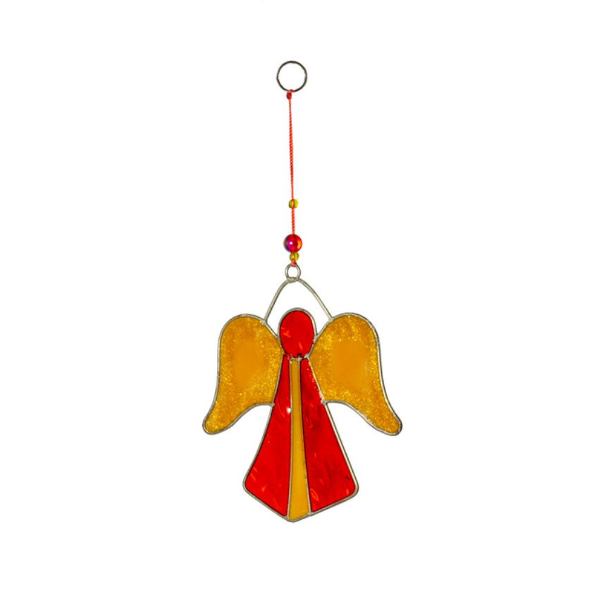 Suncatcher Engel rot/gold 19cm BALI