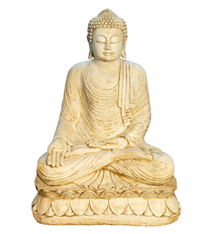 Buddha 90cm Stein Weiss, BALI 70kg