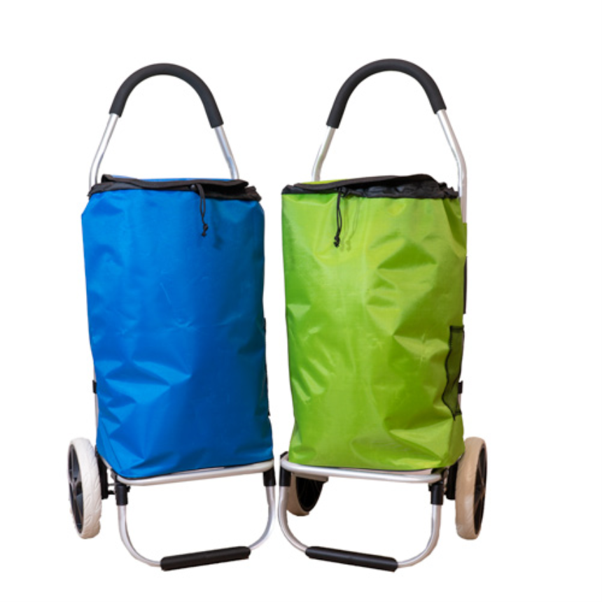 Einkaufswagen m. Aluminiumgestelle 99x43x31cm 42L max 40kg hellgr&amp;#252;n blau 2ass