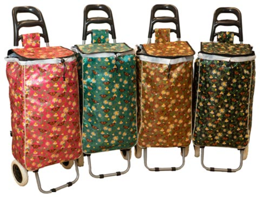 Einkaufswagen 100x35x27cm Blumenwiese 4ass