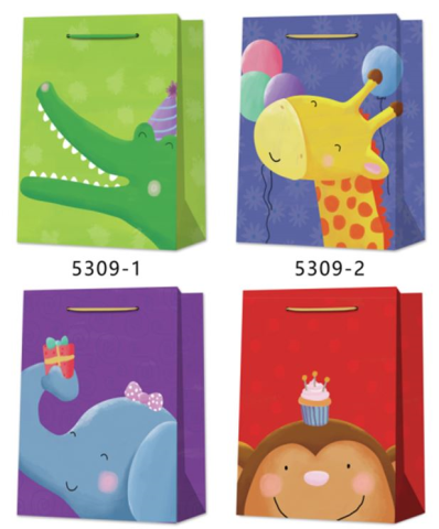 Geschenktasche Tiere 26x32x12cm