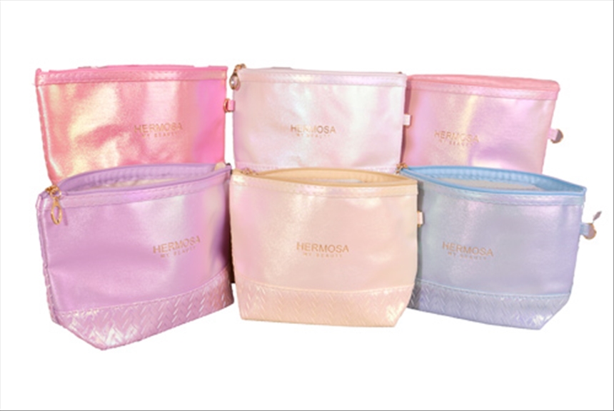 Necessaire metallic ass 23x14.5x7.5cm