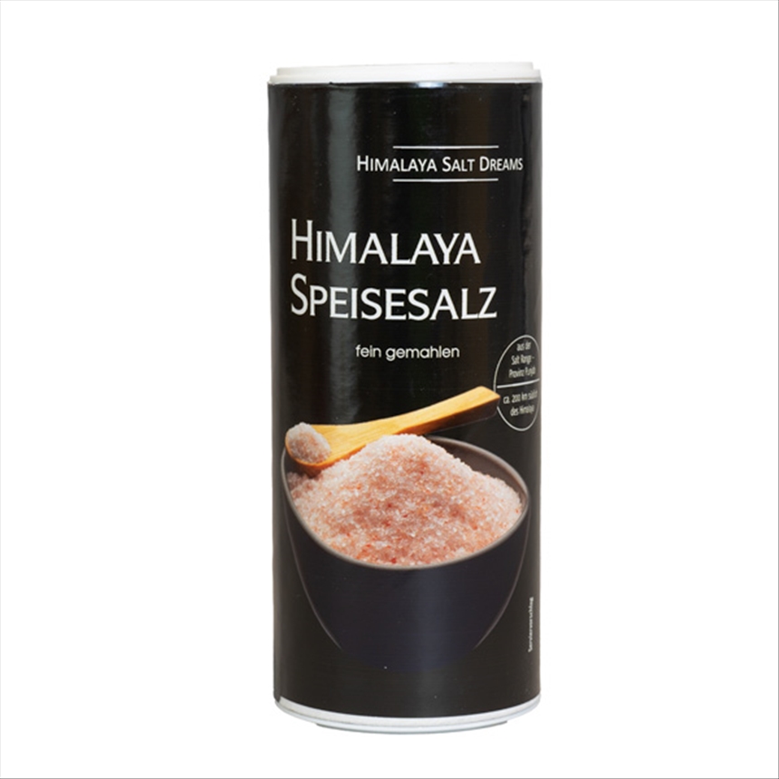 Himalaya-Speisesalz fein gemahlen 200g in Streudose aus Karton