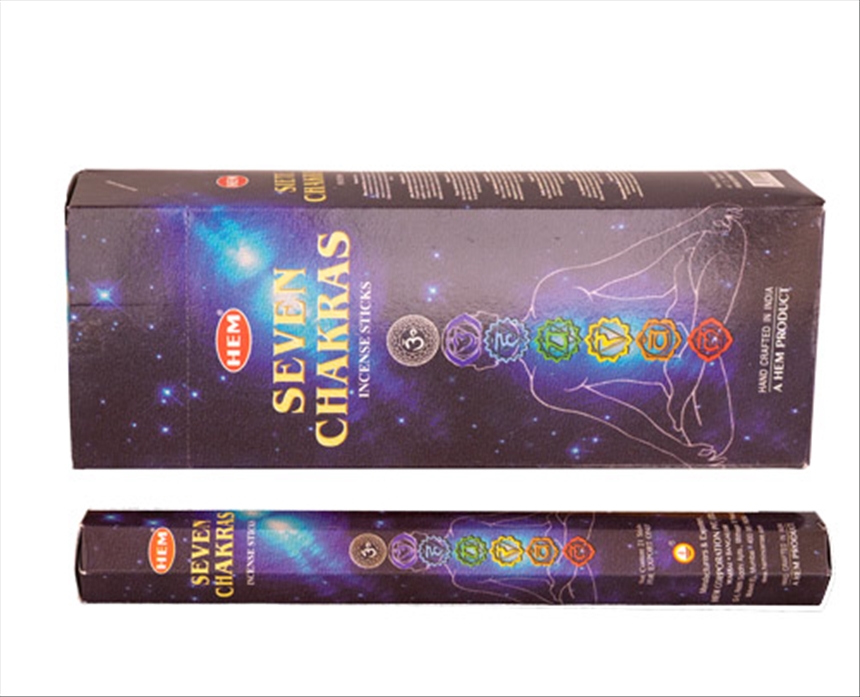 R&amp;#228;ucherst&amp;#228;bchen HEM 6eckig 20sticks 7 CHAKRAS