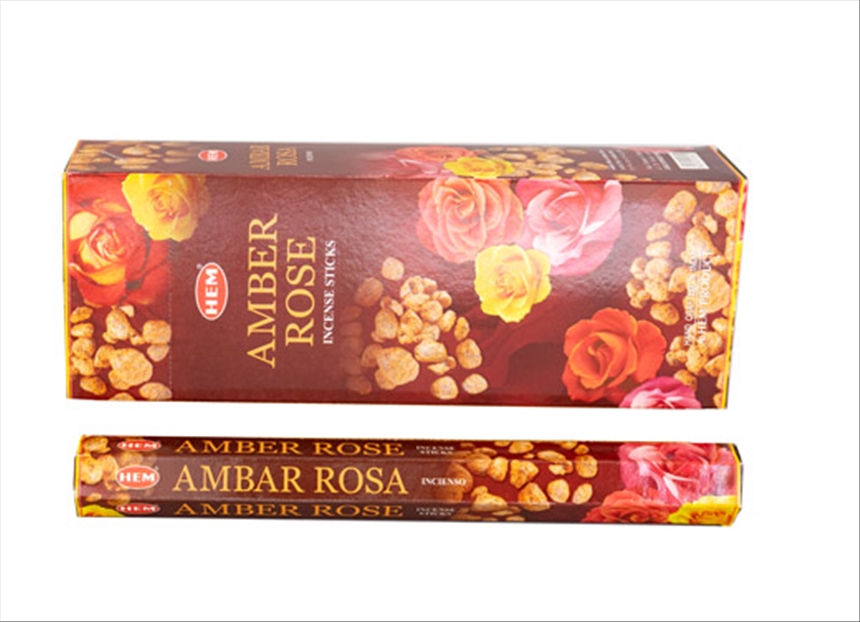 R&amp;#228;ucherst&amp;#228;bchen HEM 6eckig 20sticks AMBER ROSE
