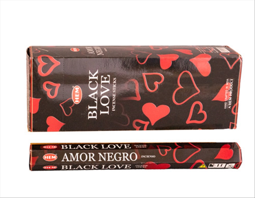 R&amp;#228;ucherst&amp;#228;bchen HEM 6eckig 20sticks BLACK LOVE