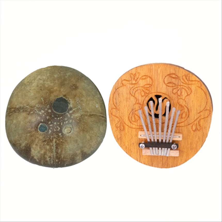 Instrument Karimba 14cm Holz und Kokosnuss, BALI