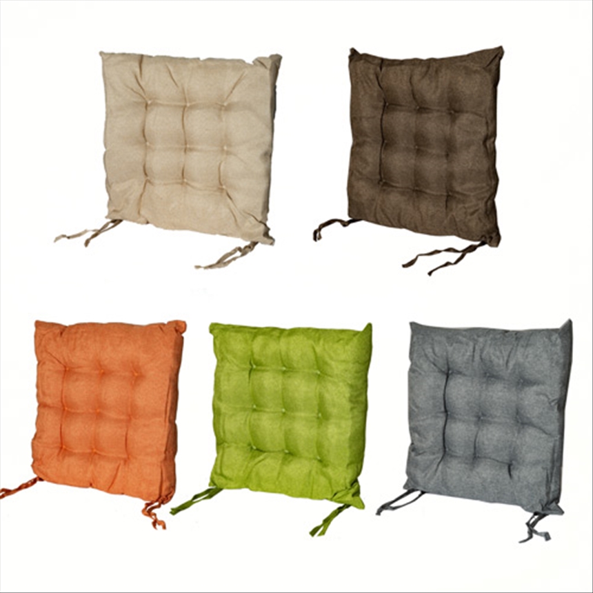 Stuhlkissen uni Polyester/Baumwolle 36x36cm 5ass