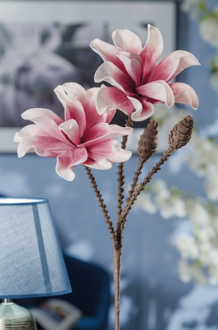 Lilie mit 2 Bl&amp;#252;ten 4ass 82cm