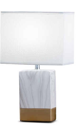 Lampe 2ass L 11.5x6.5x39cm Marmor