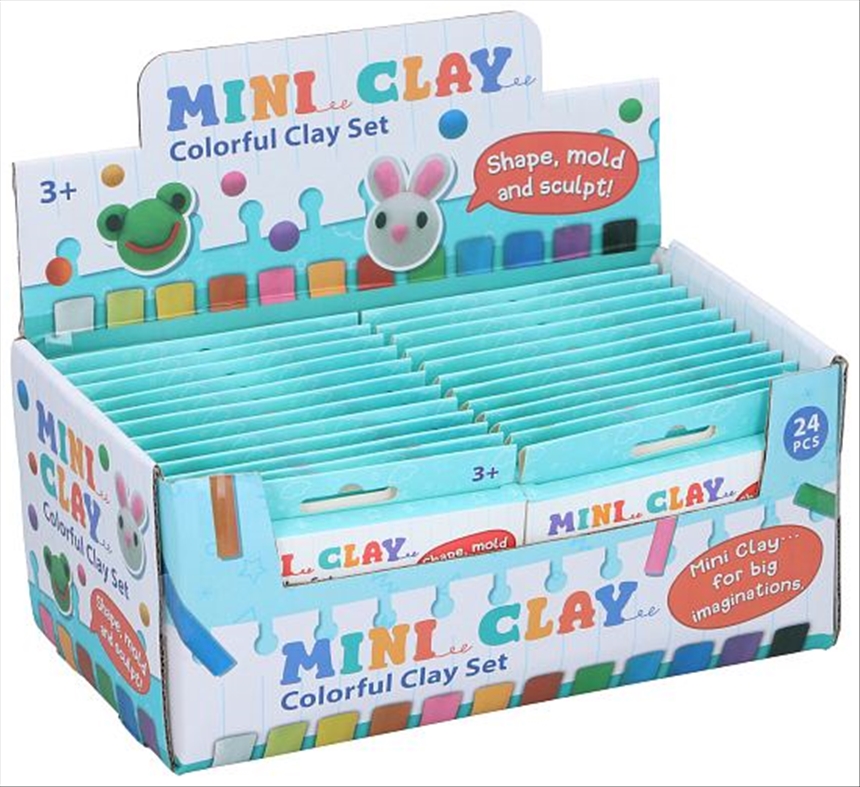 Knetmasse mini 12tlg 9cm 24Stk im Dispay