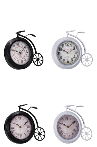 Uhr 4ass 25.5x5.5x23cm Metall