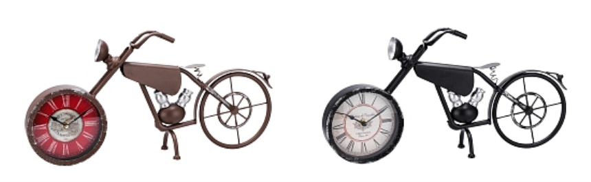 Uhr Motorrad 2ass 50x9x26cm Metall