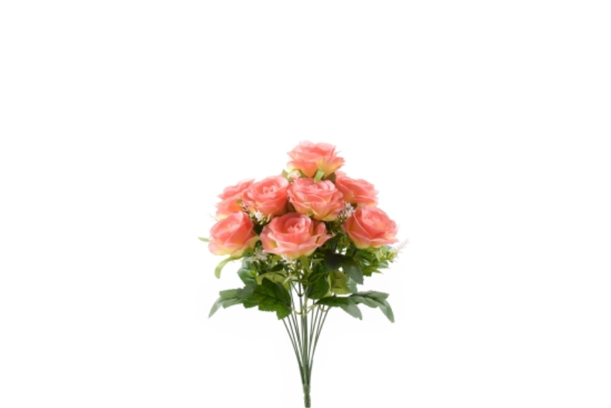 Rosenstrauss 13 Blüten rosa 40cm