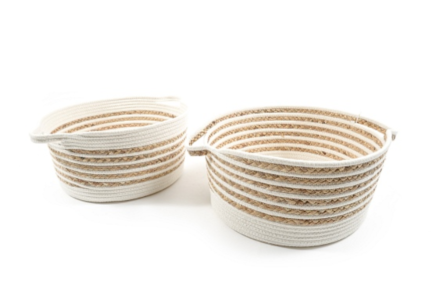 Korb Seilkorb mit Griffen 2ass 38x18cm