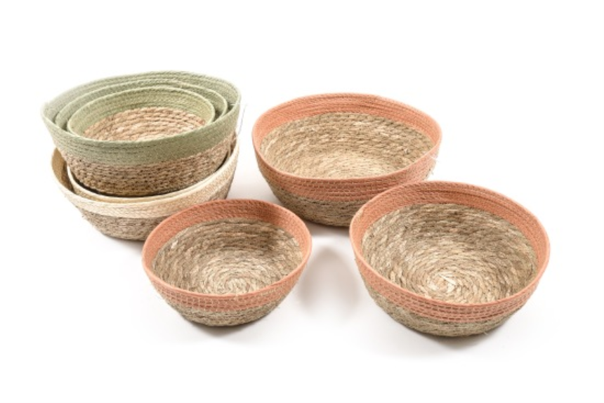 Korb 3er Set rund 30x12cm 26x10cm 22x8cm