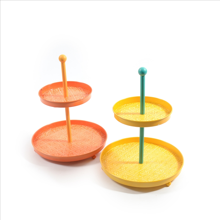 Etagere 2 Stufen 2 Farben ass 31x39cm Metall