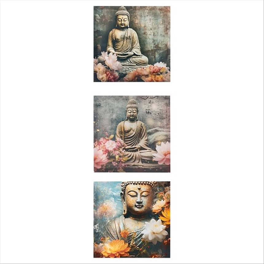 Dekoration Bild Buddha 3ass 40x40cm