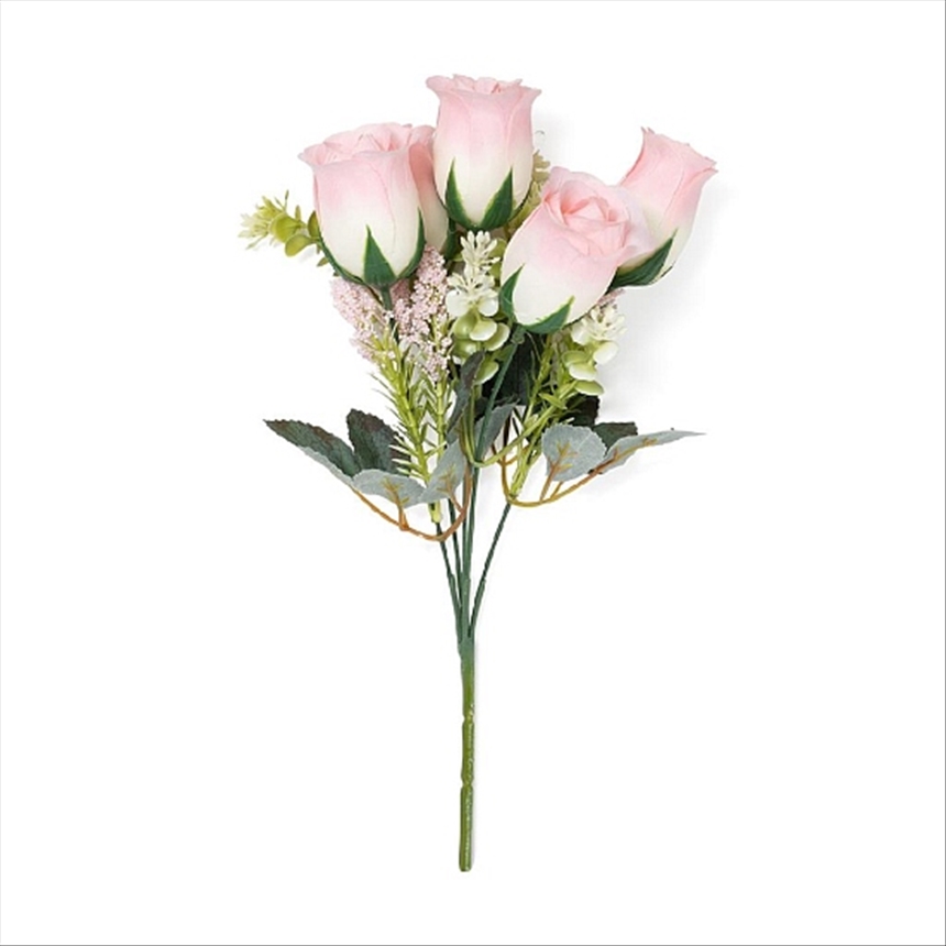 Rose rosa 5 Bl&amp;#252;ten 34cm