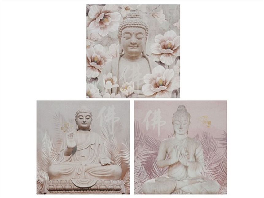 Dekoration Bild Buddha 3ass 40x40x1.5cm