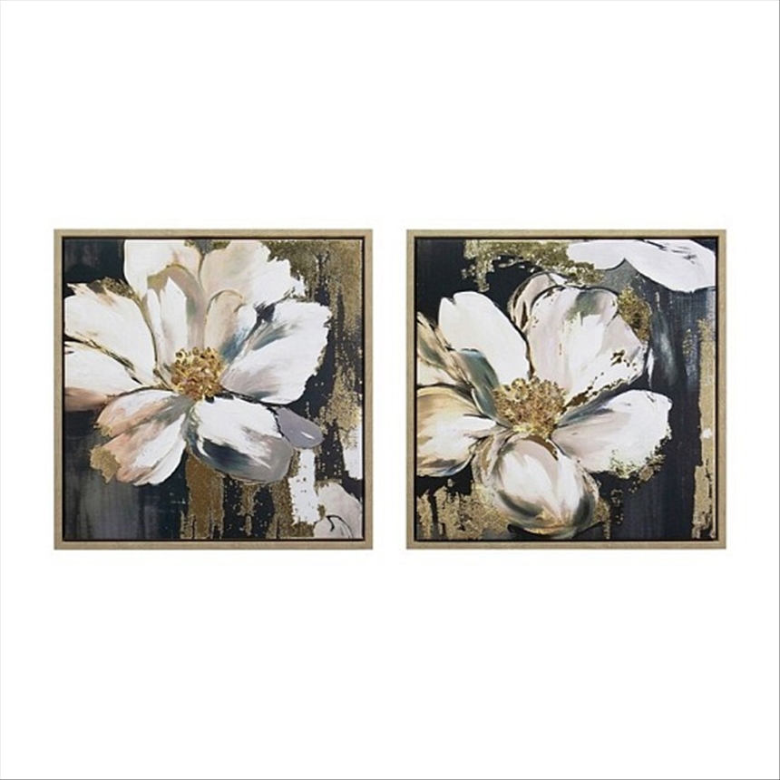 Dekoration Bild Blume 50x50x3.8cm 2ass