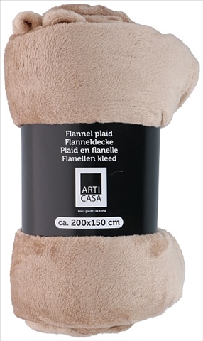 Decke Flanell beige 200x150x0.4cm