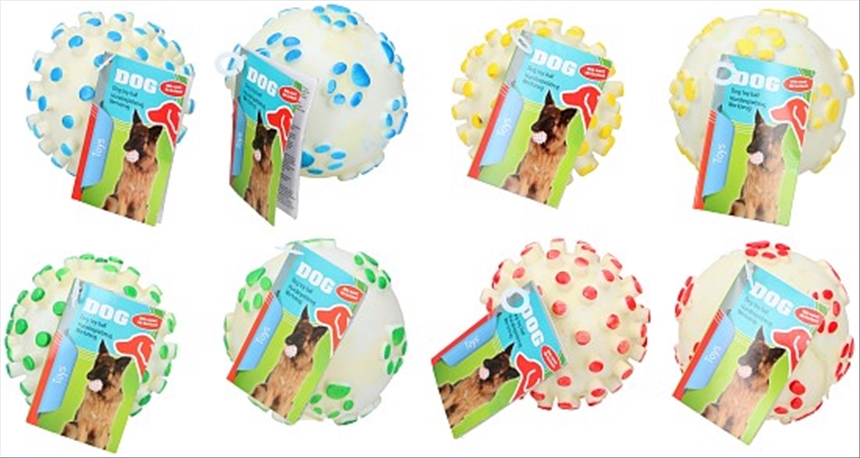 Hundespielzeug Quitschball 8ass 9cm