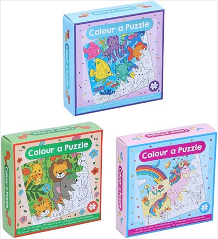 Puzzlespiel zum ausmalen 100tlg 3ass