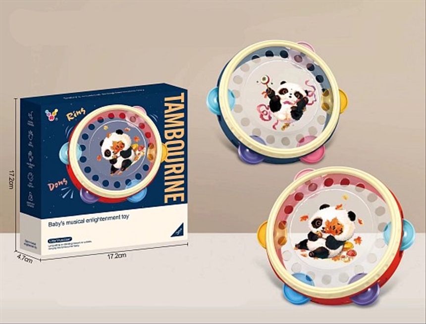 Tamburine 2ass Verpackung 17x17cm