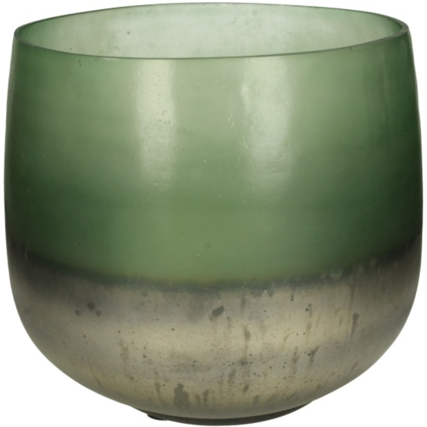 Windlicht Gr&amp;#252;n 29.5x26cm Glas