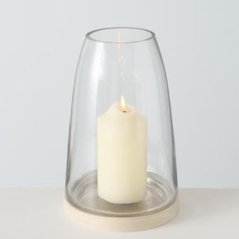Windlicht rund H25cm Glas