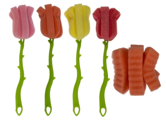 Spülbürste Tulpe 25 cm 4ass Kunststoff