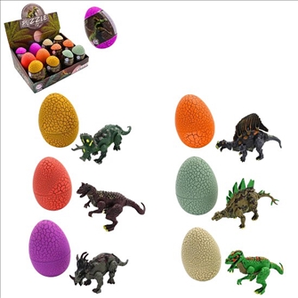 Dinosaurier Ei schlüpfend 6ass 10cm im Display
