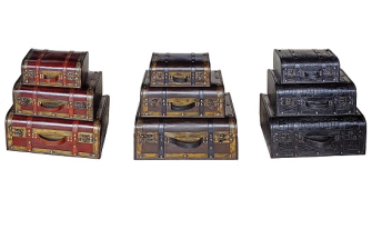 Truhe 3er Set 45xx30.5x17.5cm 40x23x15cm 28x16.5x10cm 3ass MDF